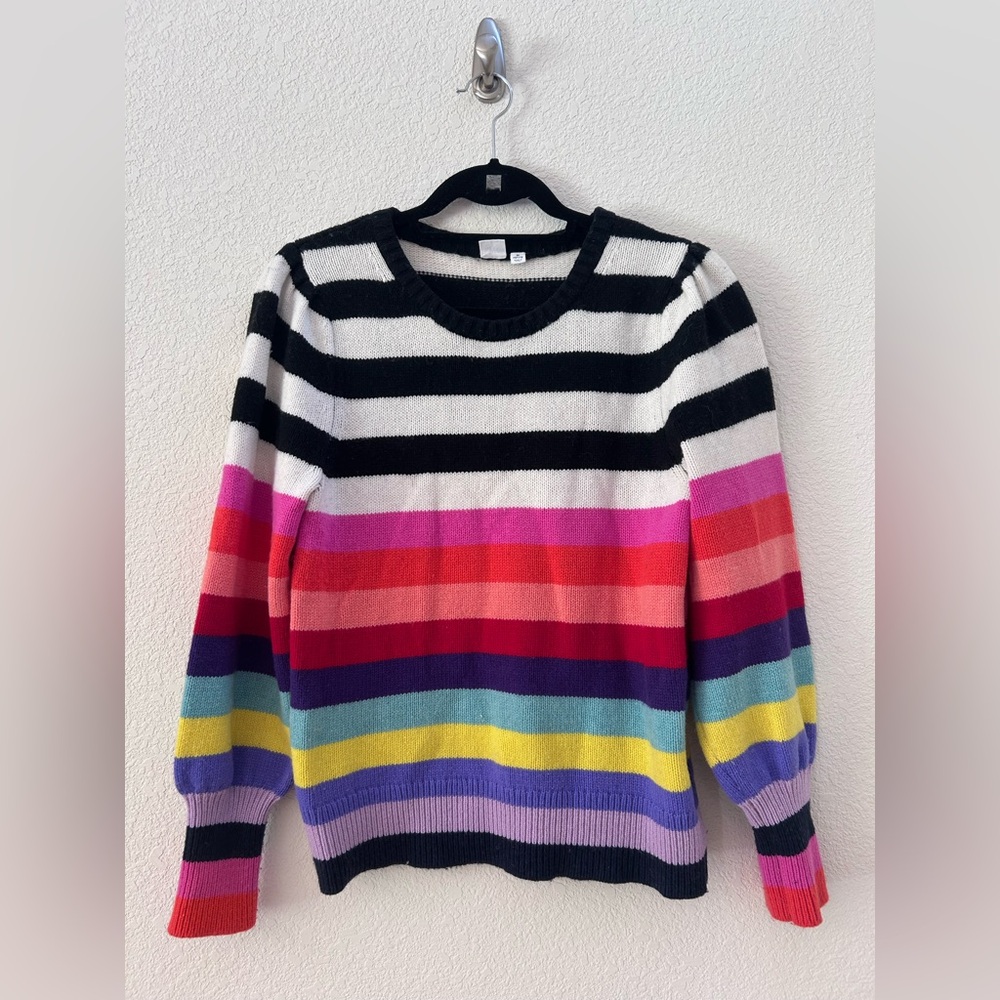Gap Vintage Multicolor Striped Sweater Size M Petite